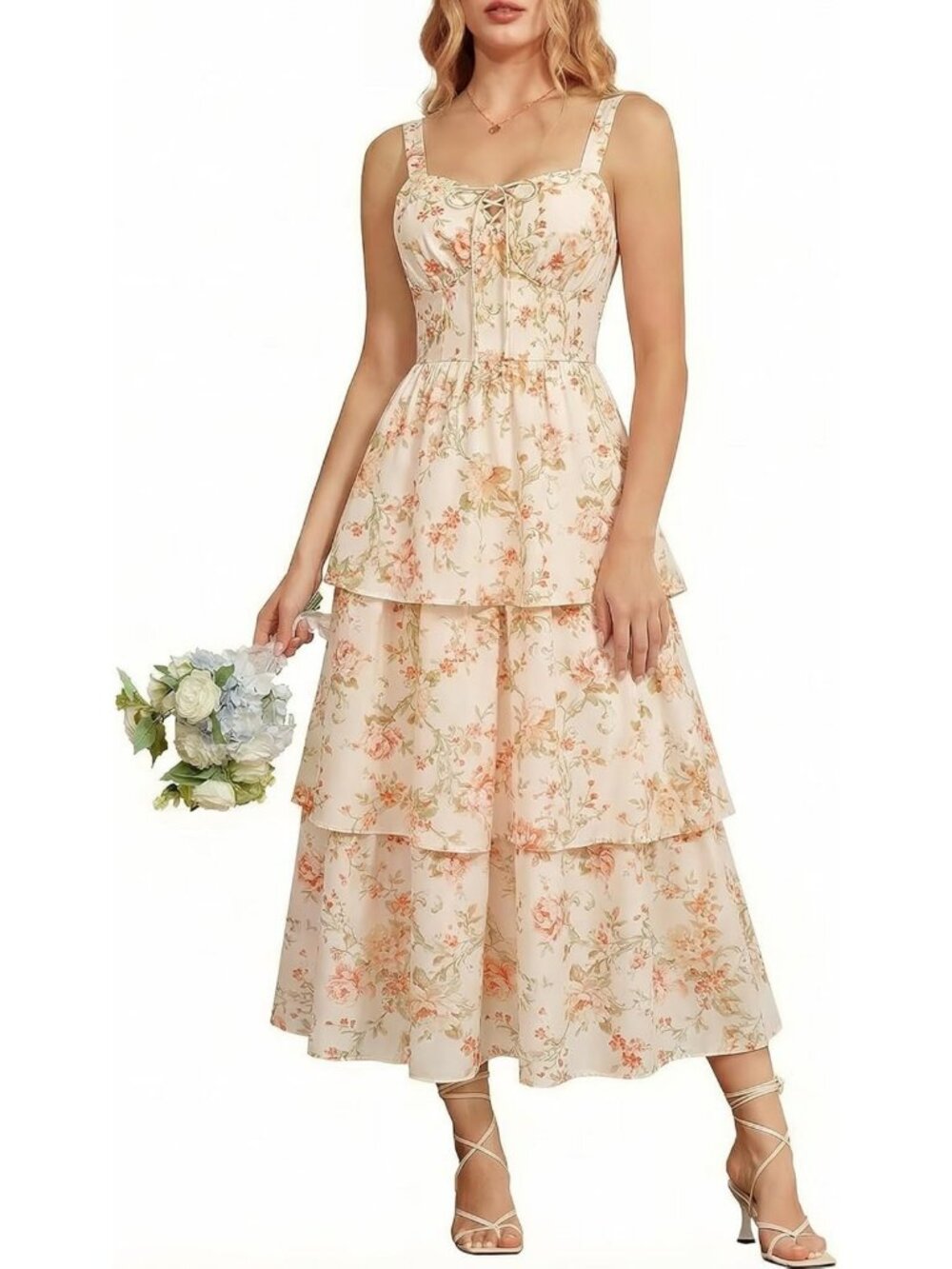 Floral Corset Dress for Women | Summer Wedding Guest Outfit | Elegant & Chic
